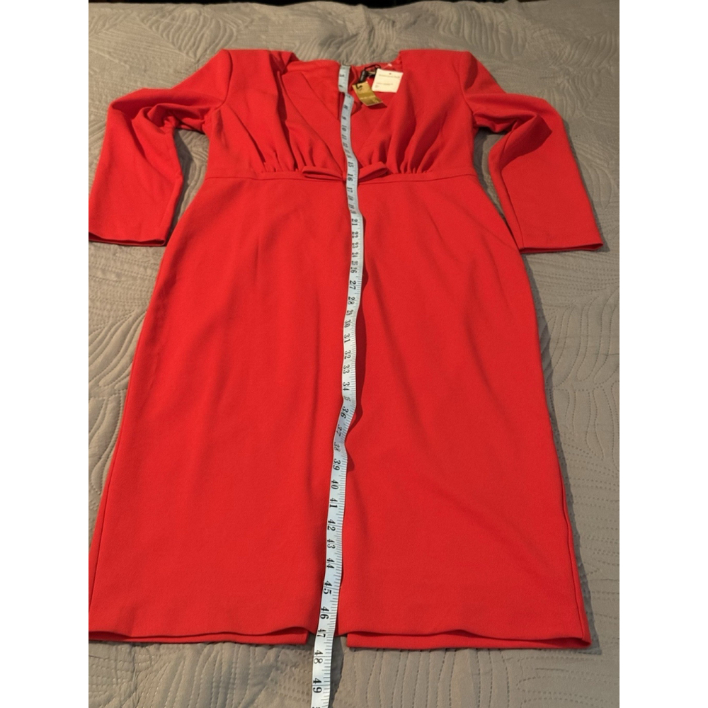 Alexia Admor Women's Red Long Sleeve Dress Size L Regular - Picture 3 of 9